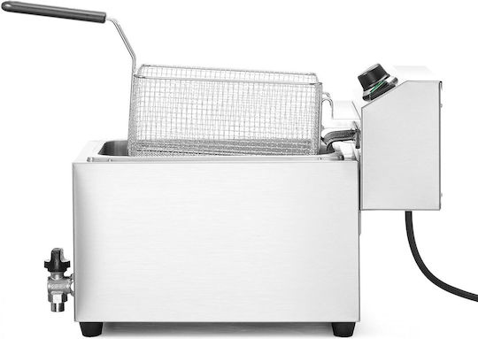 Hendi Electric Fryer 6.6kW Capacity 10lt 30.2x37.5x68.7cm Profi Line