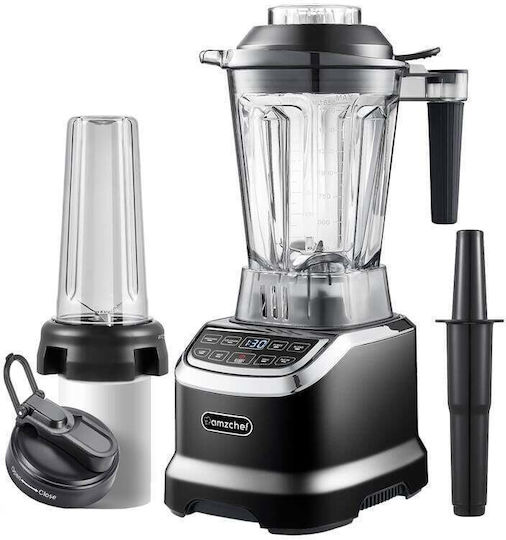 Amzchef Commercial Blender 1.8kW Black with Jug Capacity 0.6lt