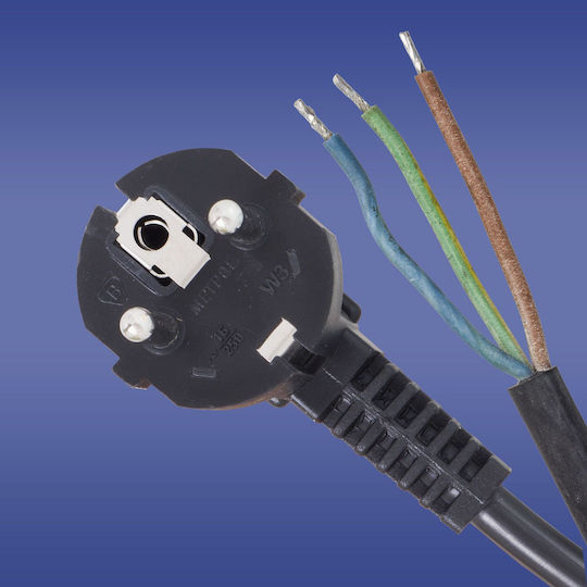 Elektro Plast Netzkabel in Schwarz Farbe 1m 1Stück