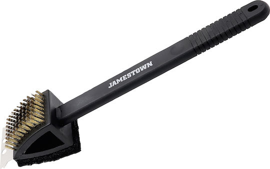 Jamestown Grillbürste mit Schaber und Schwamm 37.5cm