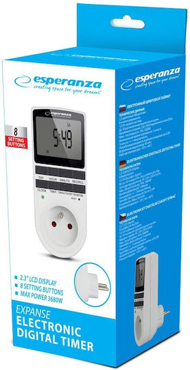 Esperanza Expanse Digital Daily Timer Socket with Random Programming Capability