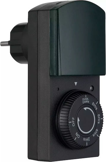 REV Timer With Dawn Automatic IP44 Μηχανικός Χρονοδιακόπτης Πρίζας Ημερήσιος με Δυνατότητα Αντίστροφης Μέτρησης Εξωτερικού Χώρου IP44