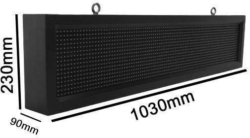 GloboStar Rolling LED Sign One - Sided Waterproof 104x24cm Red