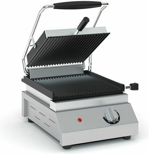 TzeTHan Τ302 Commercial Sandwich Maker with Ribbed Top and Ribbed Bottom 1600W