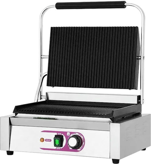 Karamco Commercial Sandwich Maker with Cast iron Ribbed Top and Ribbed Bottom 2200W