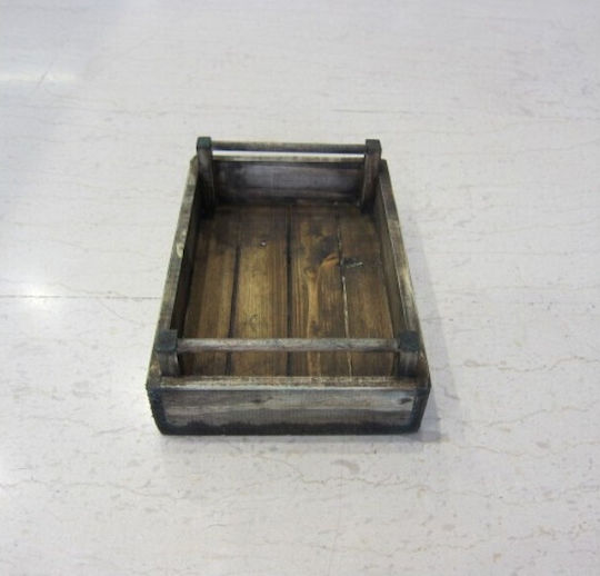 Nakaro Wood Carrier Serving Basket Wooden with Dimensions 25x17cm 1pcs