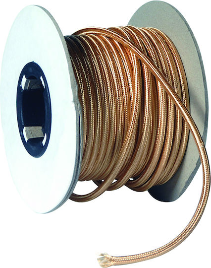 ARlight DS 139 GD Υφασμάτινο Καλώδιο 2x0.75mm² σε Χρυσό Χρώμα 1m 0284072