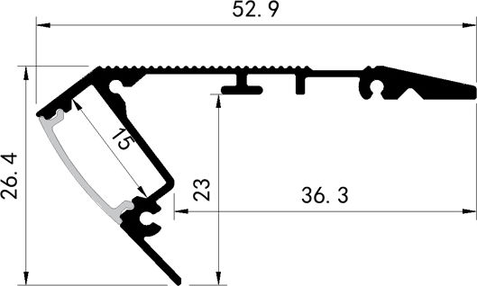 Eurolamp Profile Aluminum for Steps 200cm
