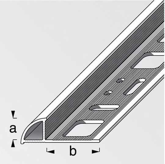 Alfer Aluminium Profil PVC für Fliesen 100x1.95x0.8cm