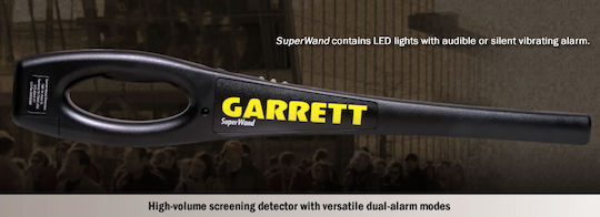Garrett Superwand Ανιχνευτής Μετάλλων Χειρός με Αδιάβροχο Πηνίο