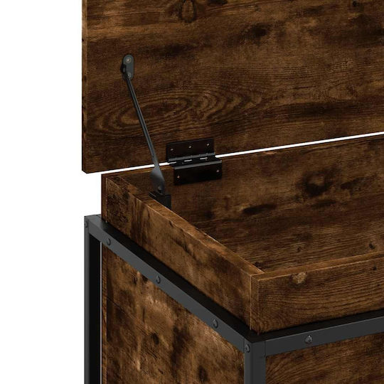 Vidaxl Storage Box Smoked Oak Brown Lid