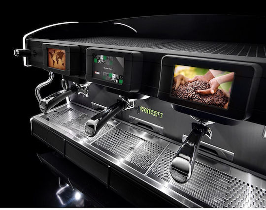 Wega MyConcept EVD Мат черно Професионална Еспресо Машина с 3 Група Р104xД60xВ59см