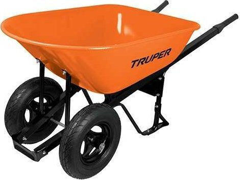 Dual Wheel Garden Cart Metal Tray 118L Truper