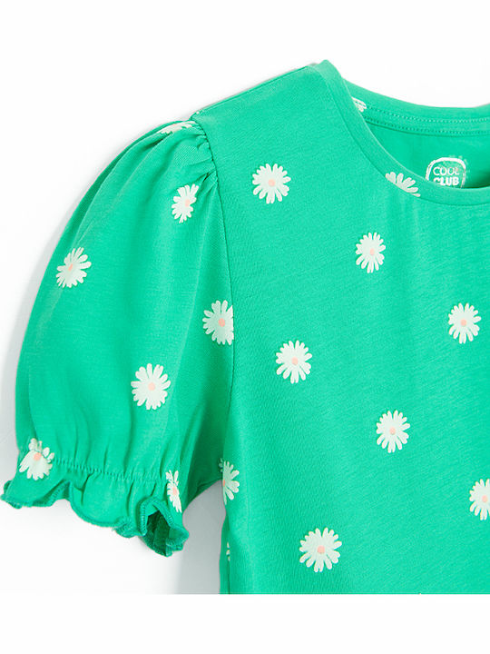 Kinderkleid Set mit Accessoires Grün