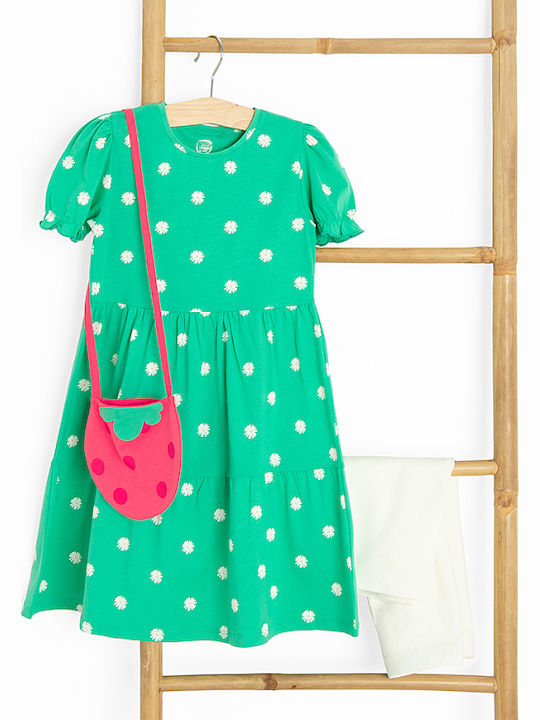 Kinderkleid Set mit Accessoires Grün