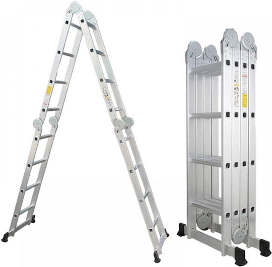 Folding Multipurpose Aluminum Ladder 116 4.7m 711094 Code 711094