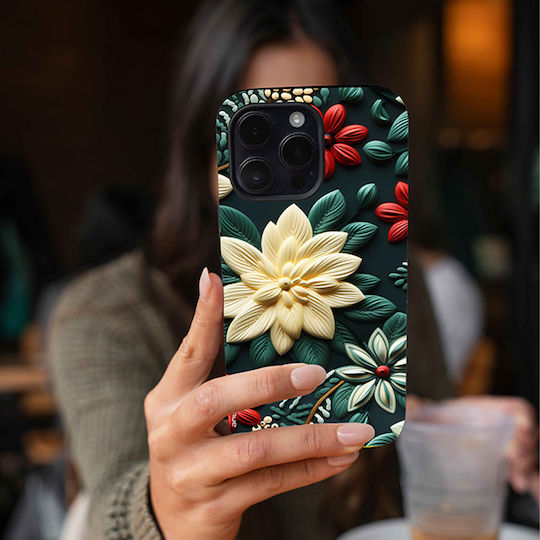 Калъф Sonique 3D Flower Series за OnePlus 12 5G Зелен