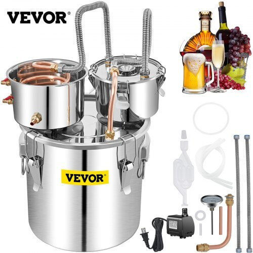 Alcohol Distillation Still Stainless Steel Copper 50 L Capacity