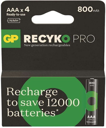 Genius Pack Επαναφορτιζόμενες Μπαταρίες AAA 800mAh 4τμχ