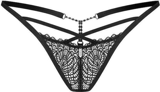 Chiloți damă Obsessive Iliosa Tanga Negru Ob0890