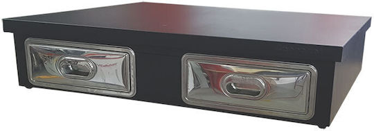 Lappas Συρτάρι Καφέ Διπλό Black Π88xΒ55xΥ24cm