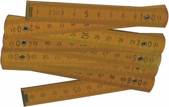 Exas Paper 167184 Wooden Folding Ruler 1m
