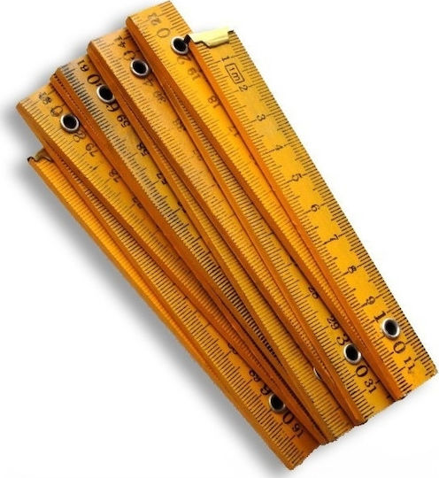 Exas Paper 167184 Wooden Folding Ruler 1m