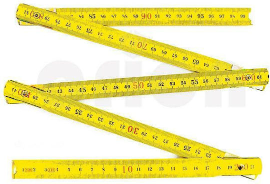 Exas Paper 167184 Wooden Folding Ruler 1m