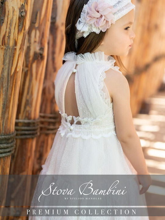 Stova Bambini Rosa Taufkleid aus Spitze