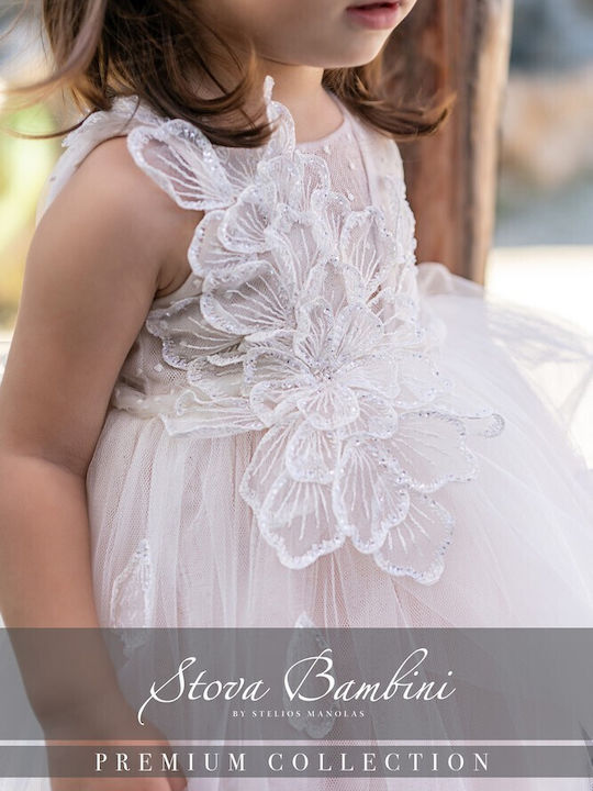 Stova Bambini Pink Baptism Dress made of Tulle