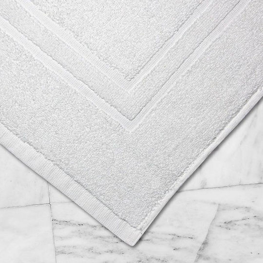 Lino Home Solid Ξενοδοχειακό Πατάκι Μπάνιου Λευκό 50x75εκ.