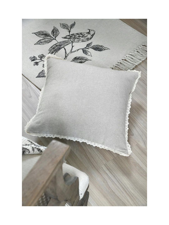 Selsey Μαξιλάρι Καναπέ Γκρι 40x40εκ.