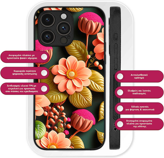 Sonique 3D Blumenserie Hülle für OnePlus Nord 3 5G Lachsfarben