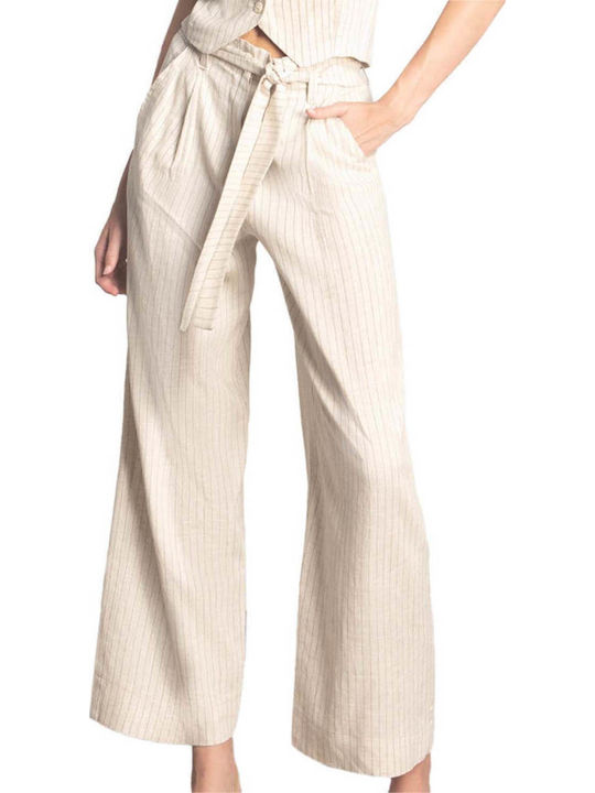 Moutaki Women's Fabric Trousers Beige