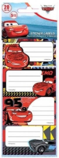 Diakakis Notizbuch-Etiketten Cars 20Stück