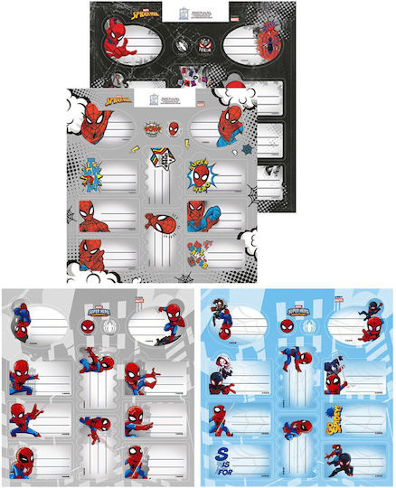 Beniamin Notebook Labels Spiderman 24pcs