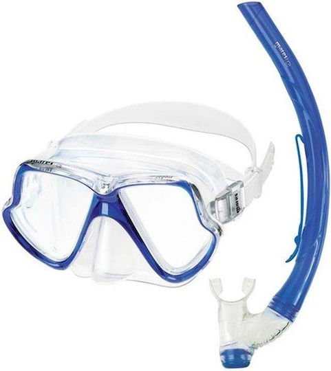 Mares Silicone Diving Mask with Snorkel Stream Set Blue