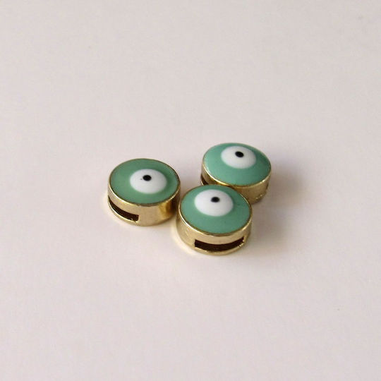 Faitakis Pack Metallic Threaded Motif for Jewelry in Shape Eye 1x1cm.