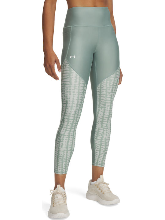 Panel Ankle Training Women's Cropped Firming Leggings Green