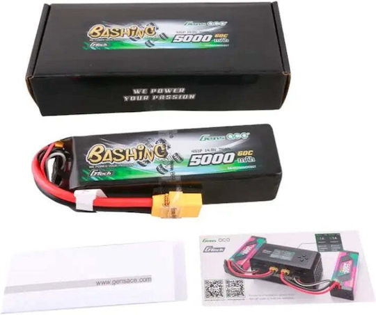 Gens Ace Bashing Μπαταρία Li-Po 14.8V 5000mAh 50C 4S XT90 για Τηλεκατευθυνόμενο
