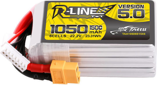 Tattu R-Line Μπαταρία Li-Po 15.2V 1300mAh 150C 4S XT60 για Drone 2τμχ