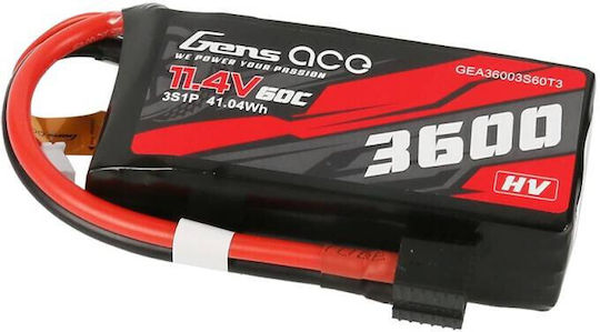 Gens Ace G-Tech Li-Po Battery 11.4V 3600mAh 60C 3S XT60 for RC Vehicle 2 Pieces