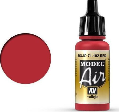 Acrylicos Vallejo Model Air Modellbau-Farben in Roter Farbe 17ml