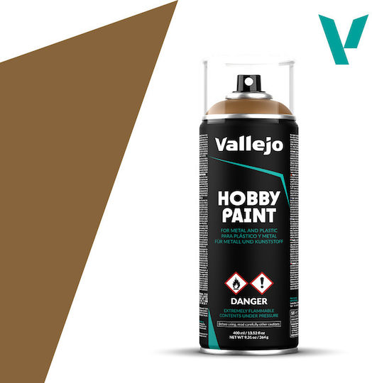 Acrylicos Vallejo Hobby Paint Χρώμα Μοντελισμού σε Spray Leather Brown 264g 400ml