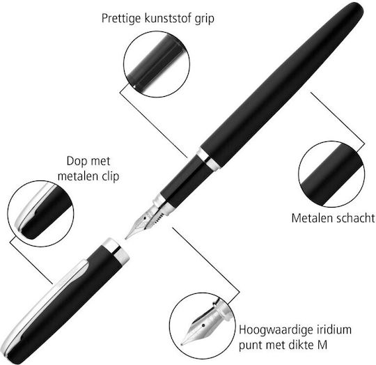 Online Σετ Στυλό Ballpoint Medium Ροζ σε Θήκη