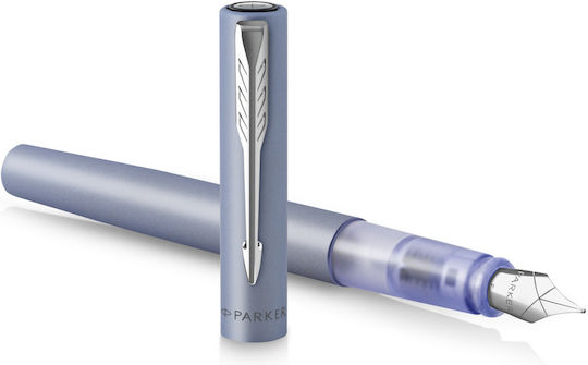 Parker Pen Set Rollerball/Ballpoint made of Steel Gray (in a paper cassette)