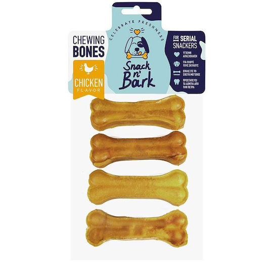Celebrate Freshness Snack N' Bark Knochen für Hunde mit Geschmack Huhn 10cm 45gr 4Stück