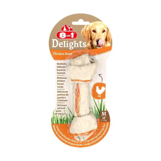 8in1 Delights Knochen Knoten für Hunde mit Geschmack Huhn Mittel