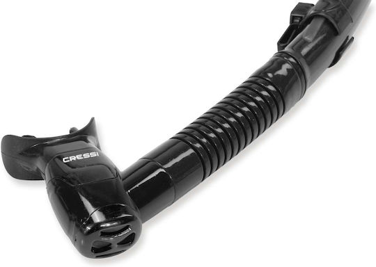 CressiSub Itaca Snorkel Black with Silicone Mouthpiece
