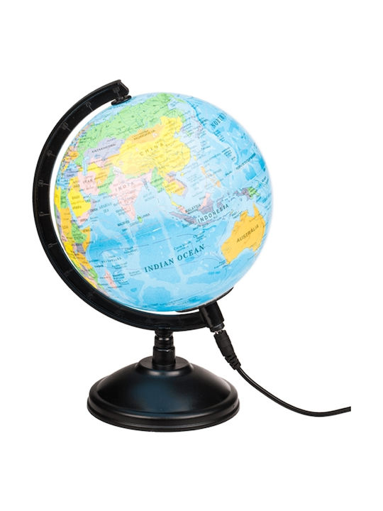 Best For Life Philosophy Illuminated World Globe with Diameter 15.5cm